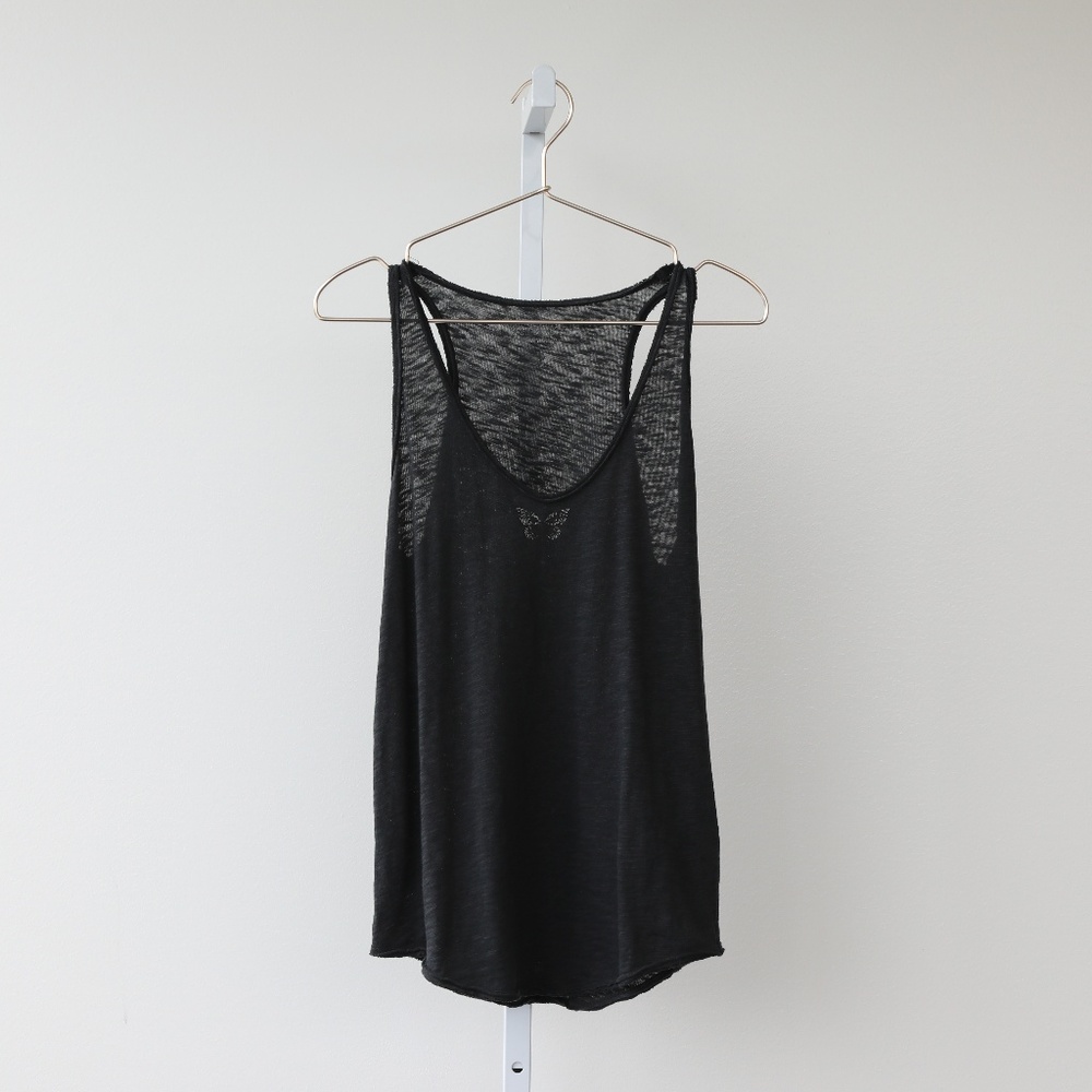 Zadig & Voltaire Gray Hilda Flamme Tank Top
